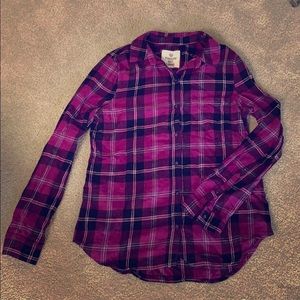 Plaid button down shirt